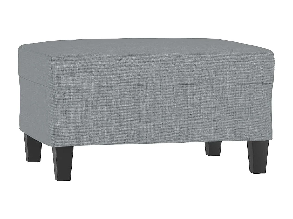 Poggiapiedi Grigio Chiaro 70x55x41 cm in Tessuto