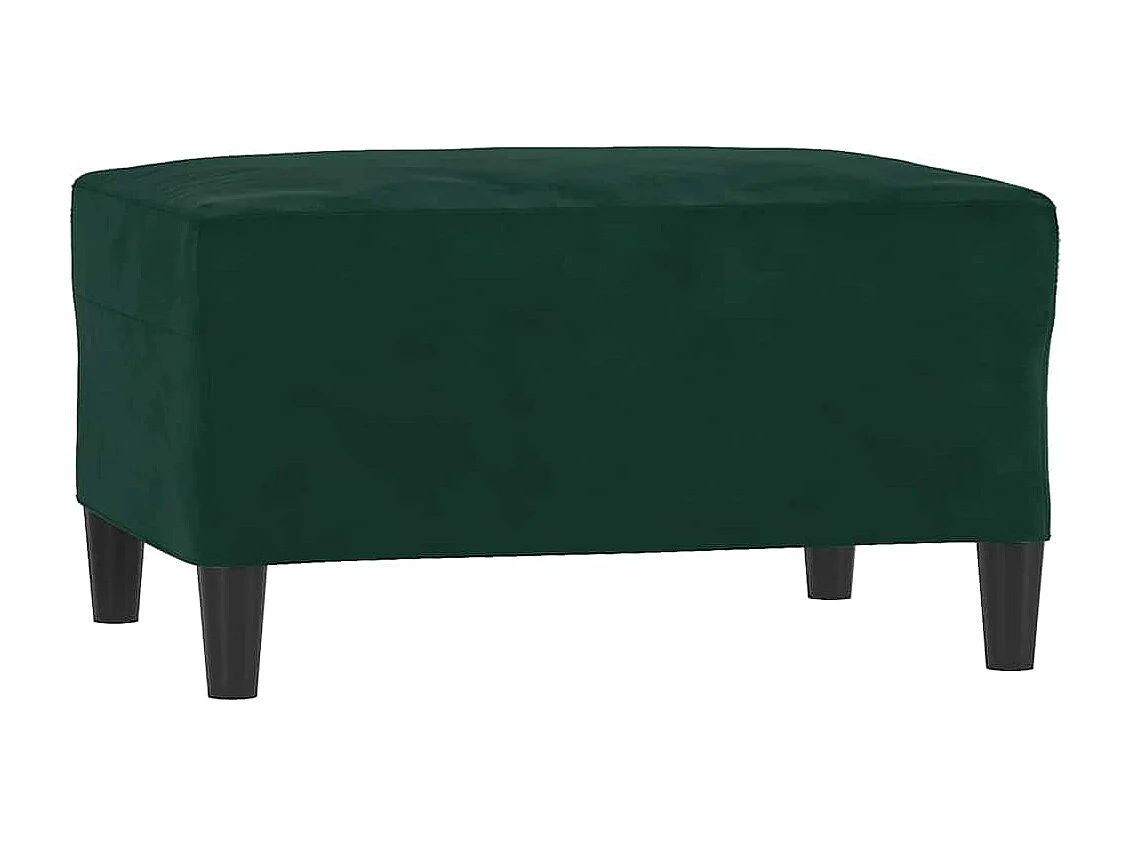 Poggiapiedi Verde Scuro 70x55x41 cm in Velluto