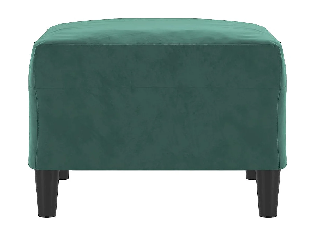 Poggiapiedi Verde Scuro 70x55x41 cm in Velluto