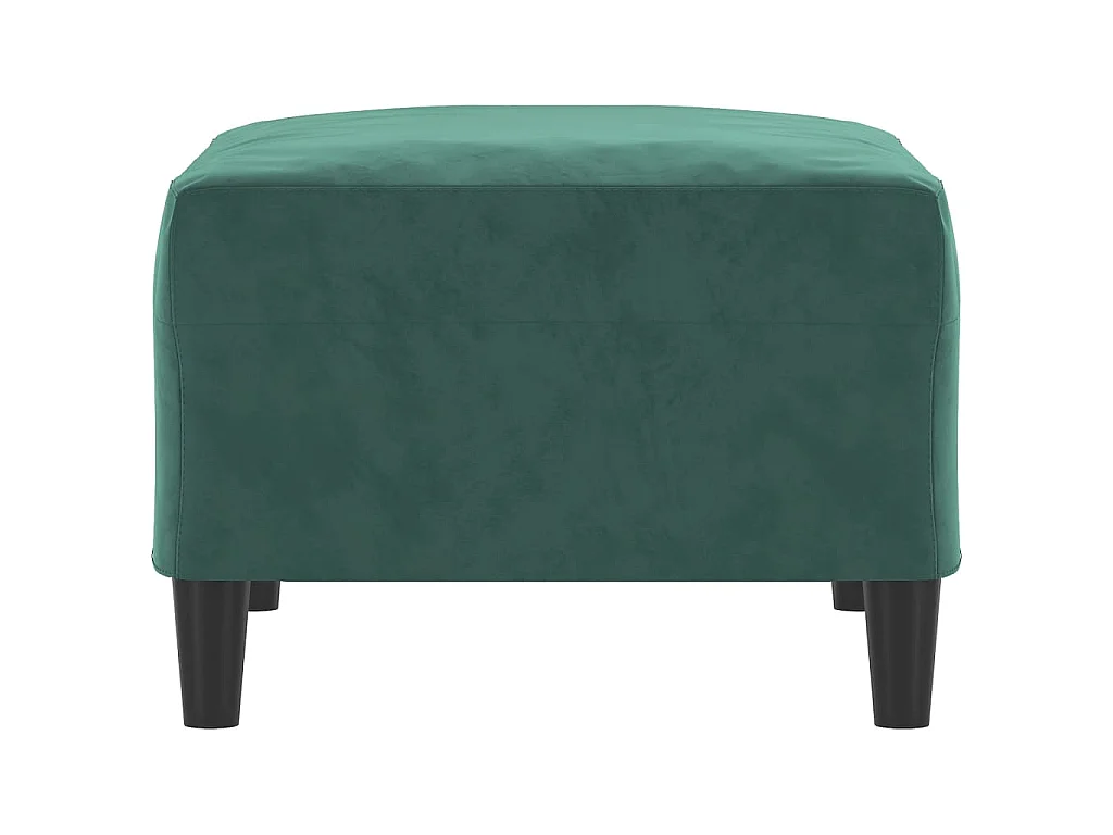 Reposapiés de terciopelo verde oscuro 70x55x41 cm