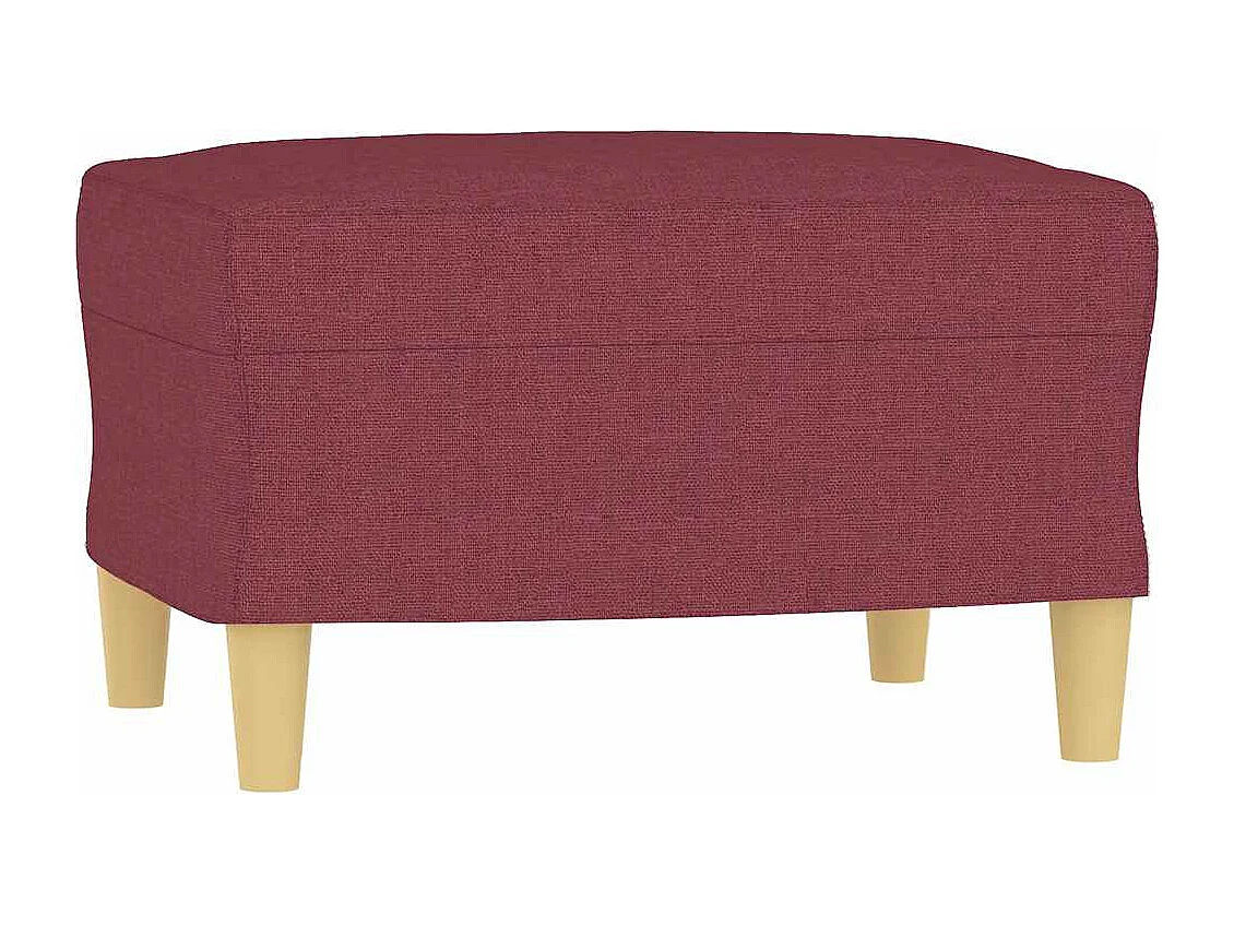 Repose-pied Rouge bordeaux 60x50x41 cm Tissu