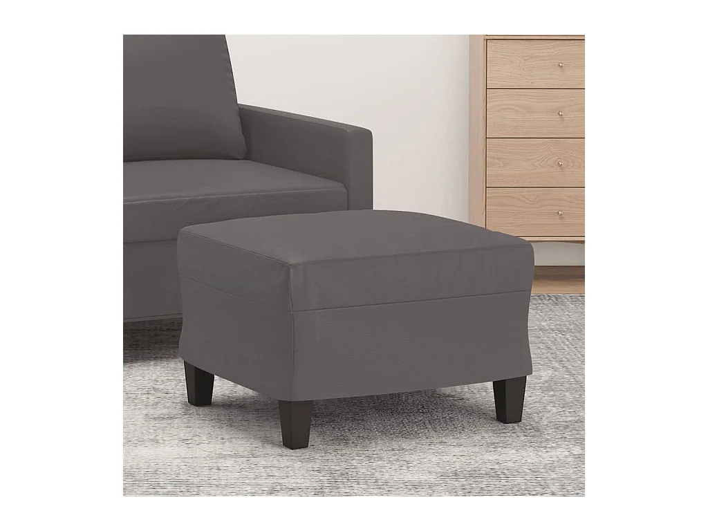 Repose-pied Gris 60x50x41 cm Similicuir