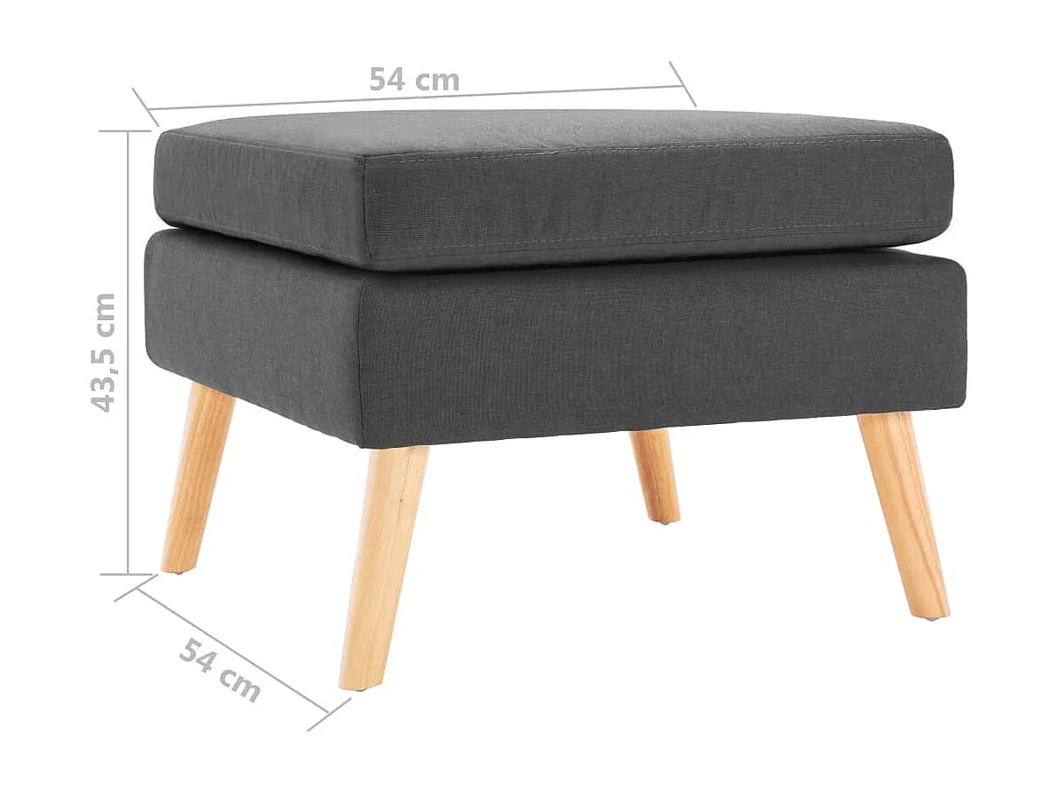 Repose-pied Gris foncé Tissu