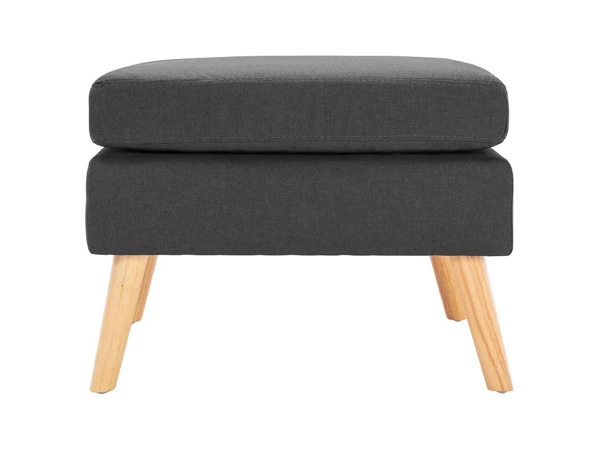 Voetenbank stof donkergrijs