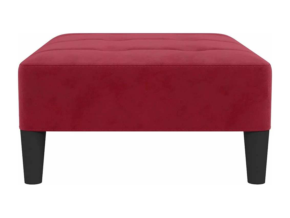 Repose-pied Rouge bordeaux 78x56x32 cm Velours