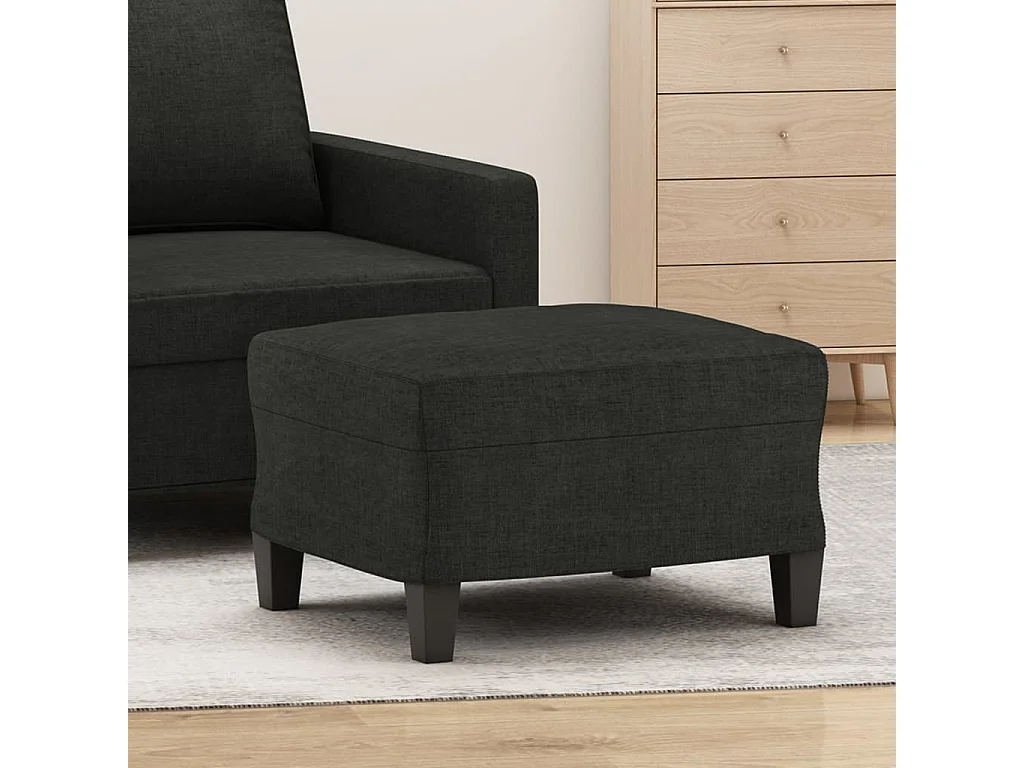 Repose-pied Noir 60x50x41 cm Tissu