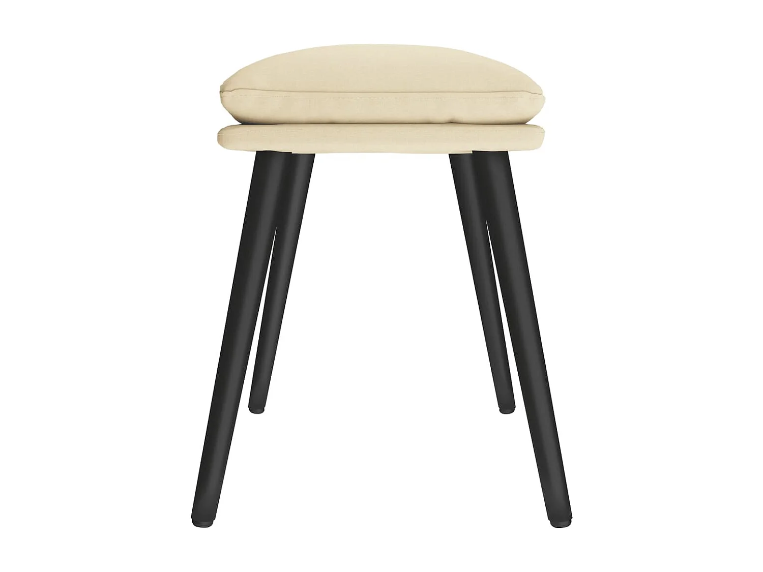 Fußhocker Creme 45x29,5x35 cm Stoff