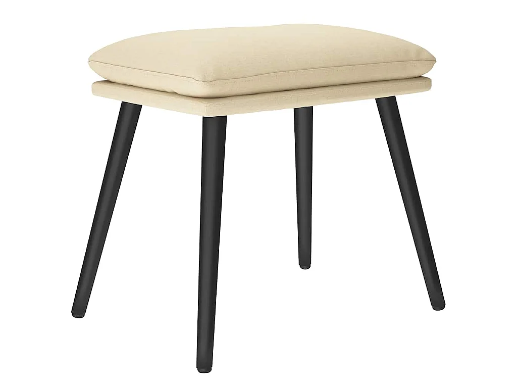 Poggiapiedi Crema 45x29,5x35 cm in Tessuto