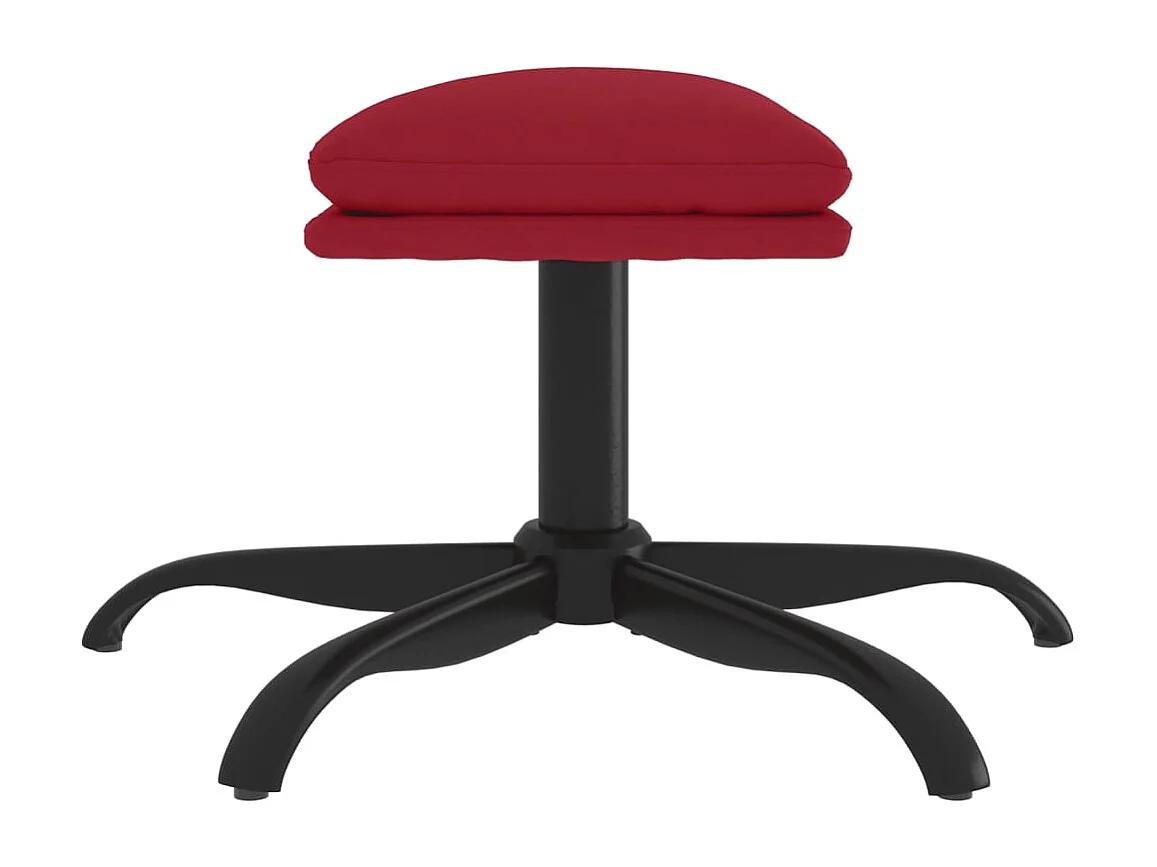 Repose-pied Rouge bordeaux 60x60x36 cm Velours