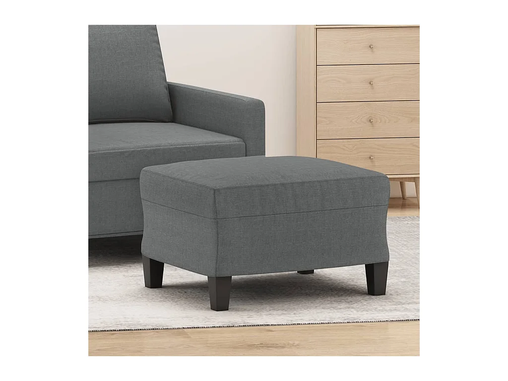 Repose-pied Gris foncé 60x50x41 cm Tissu