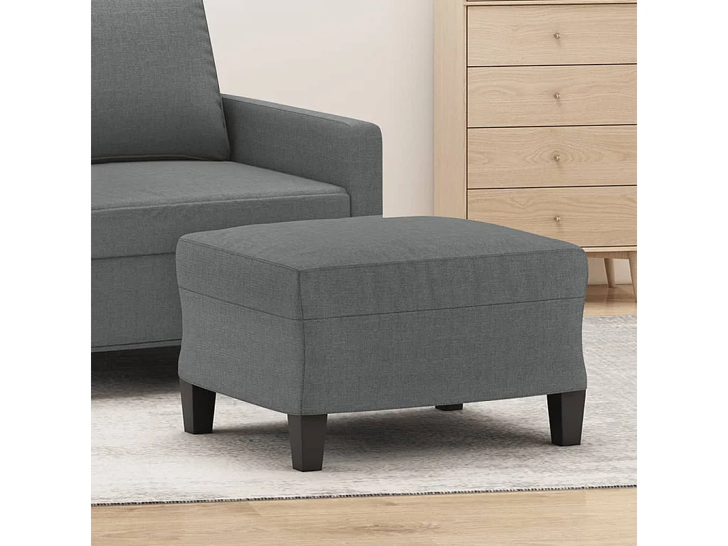 Repose-pied Gris foncé 60x50x41 cm Tissu