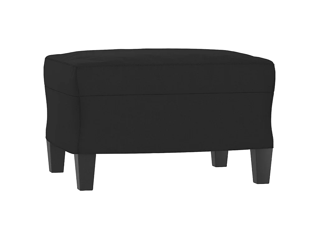 Fußhocker Schwarz 60x50x41 cm Mikrofasergewebe