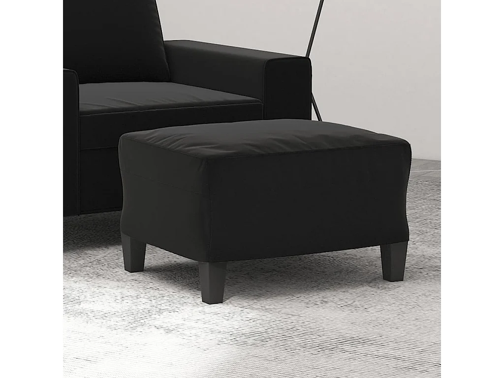Fußhocker Schwarz 60x50x41 cm Mikrofasergewebe
