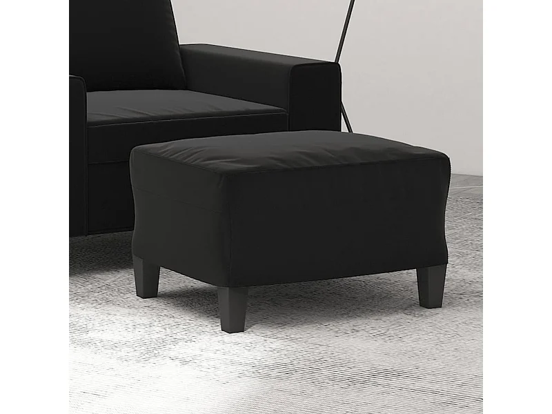 Repose-pied Noir 60x50x41 cm Tissu microfibre