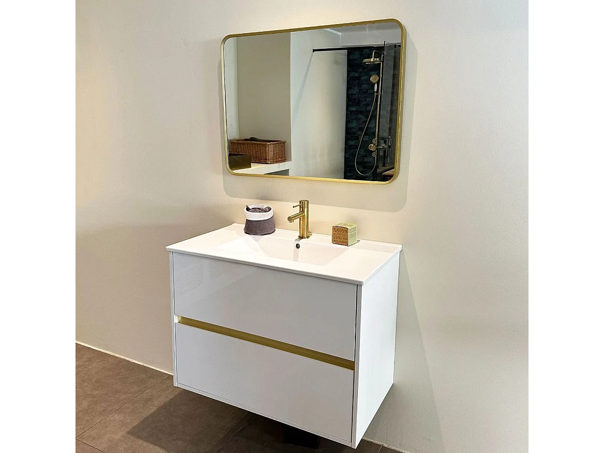 Musea Specchio 80x60 oro spazzolato Essebagno