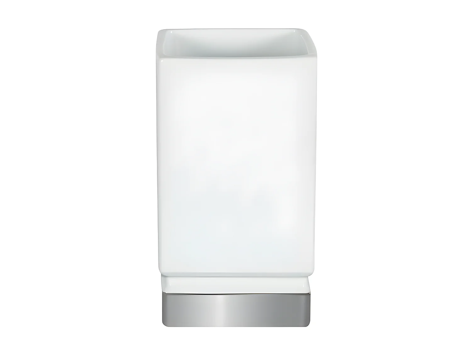 Gobelet Porcelaine ROMA Blanc & Argent Spirella