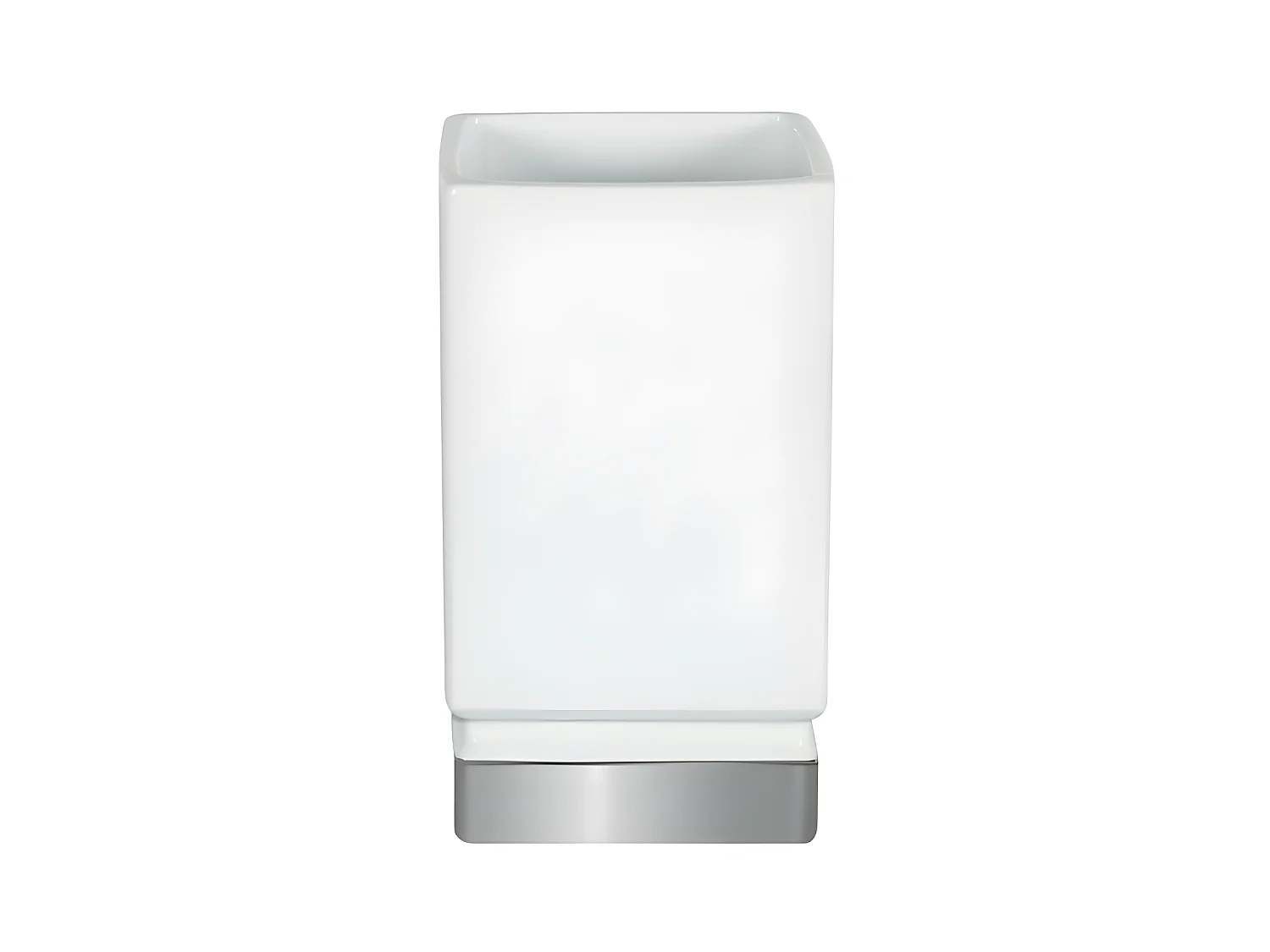 Gobelet Porcelaine ROMA Blanc & Argent Spirella