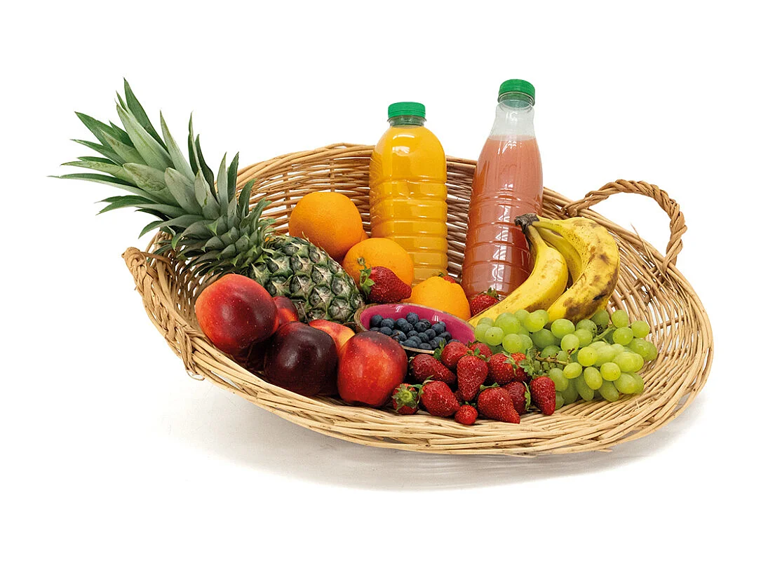 Grande corbeille Van en osier blanc