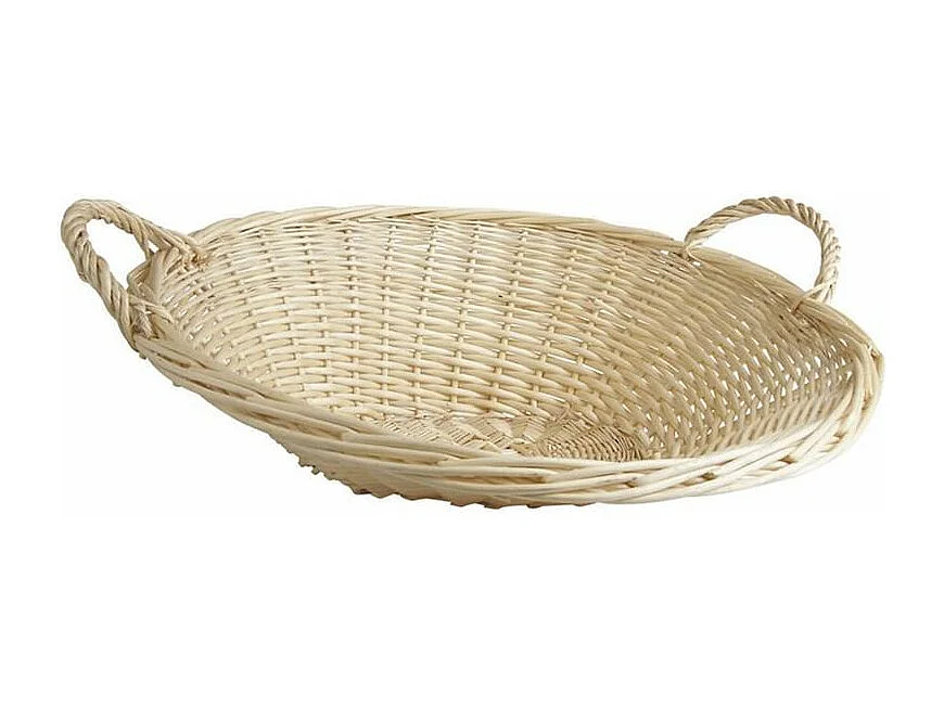 Grande corbeille Van en osier blanc