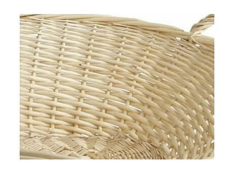 Grande corbeille Van en osier blanc