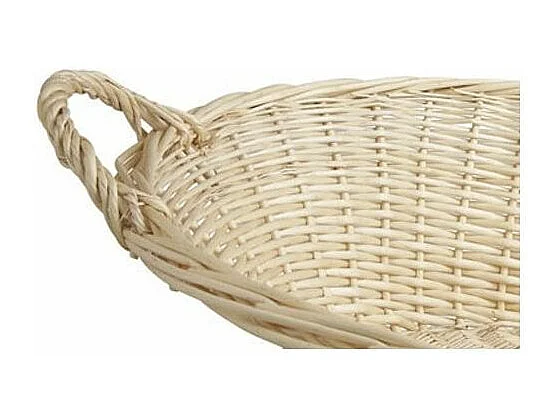 Grande corbeille Van en osier blanc