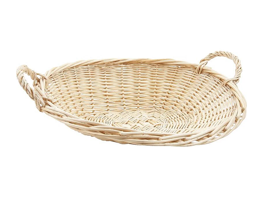 Grande corbeille - Van en osier blanc