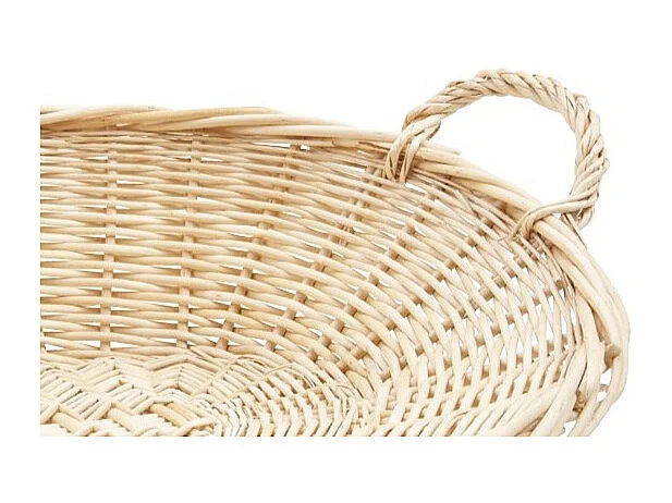 Grande corbeille - Van en osier blanc