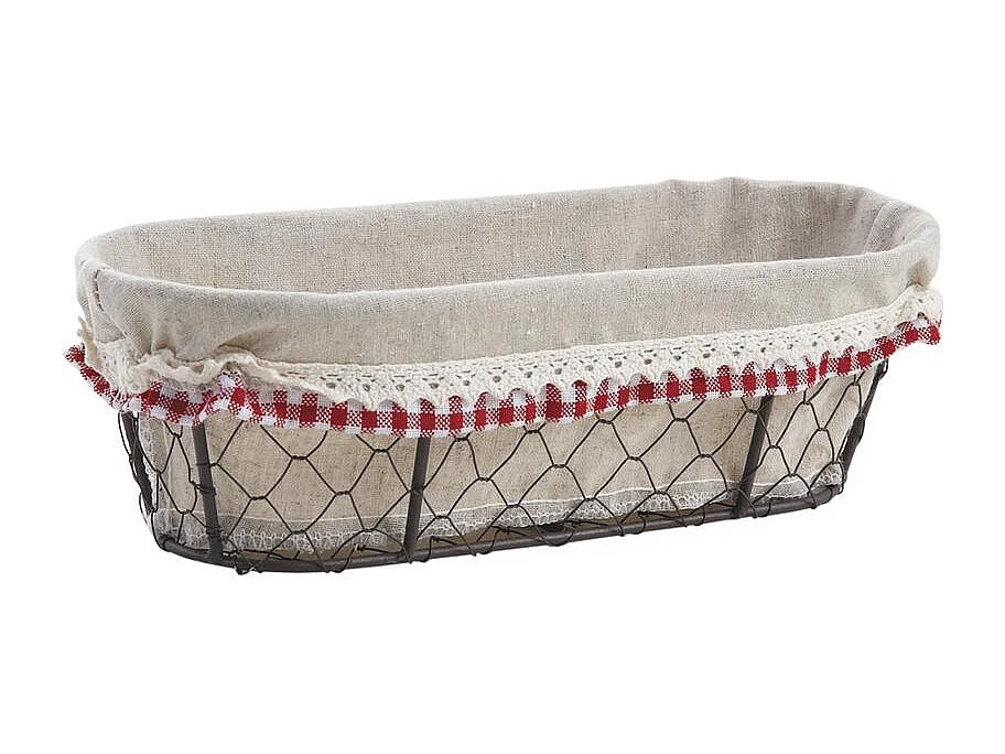 Corbeille grillage et jute Vichy Chic (lot de 2) Lot de 2