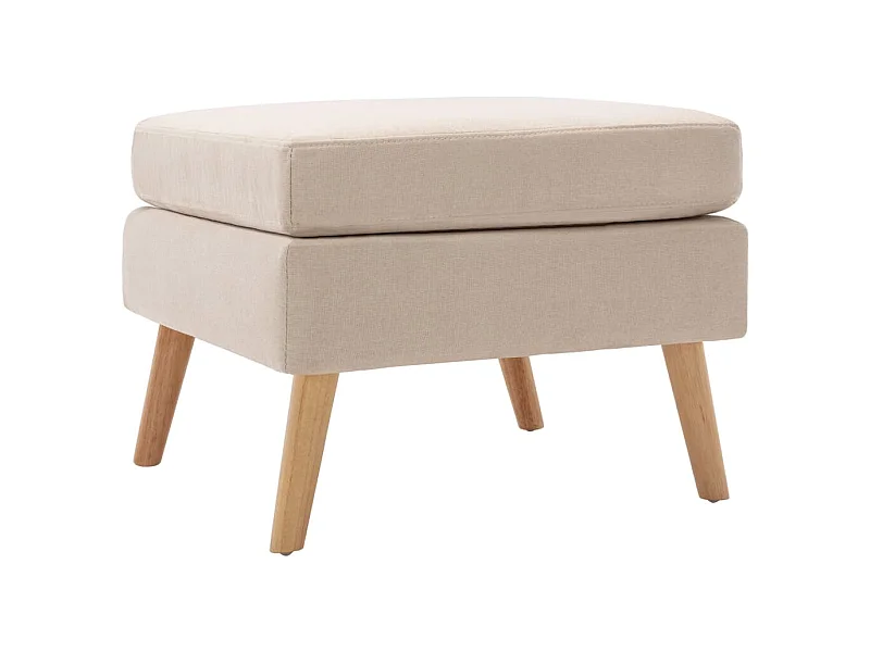 Voetenbank stof crème