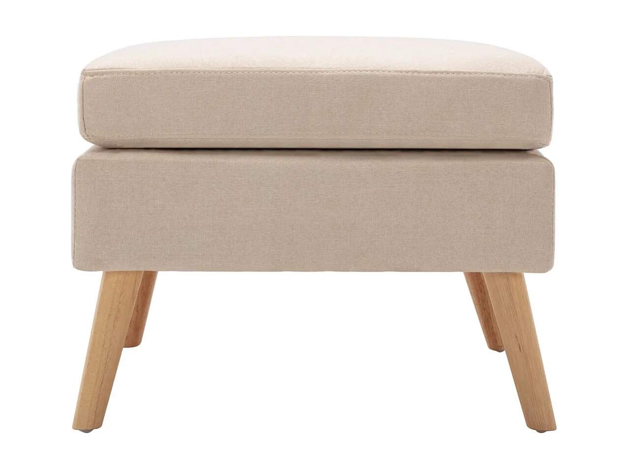 Fußhocker Creme Stoff