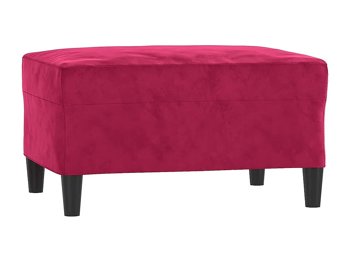 Repose-pied Rouge bordeaux 70x55x41 cm Velours
