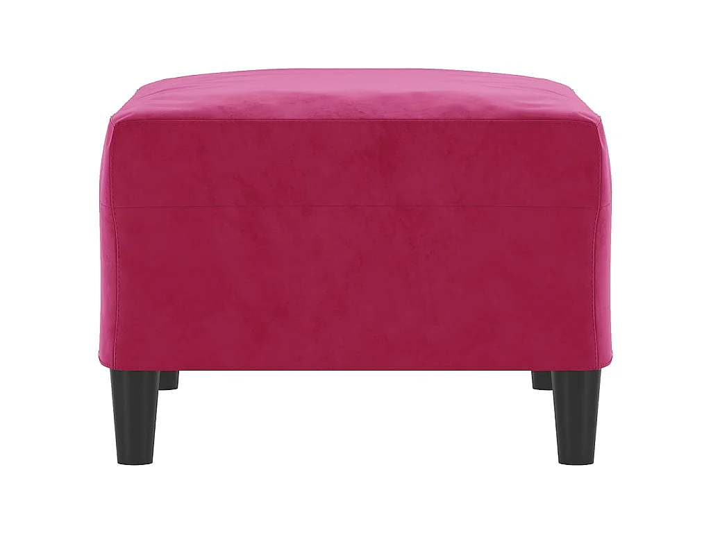 Repose-pied Rouge bordeaux 70x55x41 cm Velours