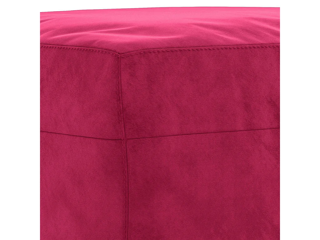 Repose-pied Rouge bordeaux 70x55x41 cm Velours