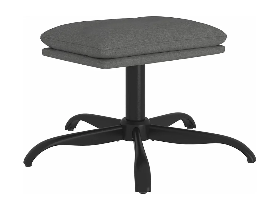 Fußhocker Hellgrau 60x60x36 cm Stoff