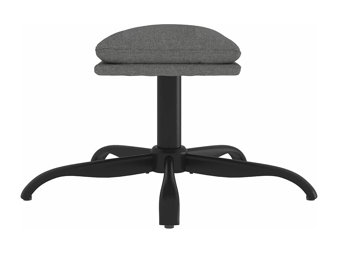 Fußhocker Hellgrau 60x60x36 cm Stoff