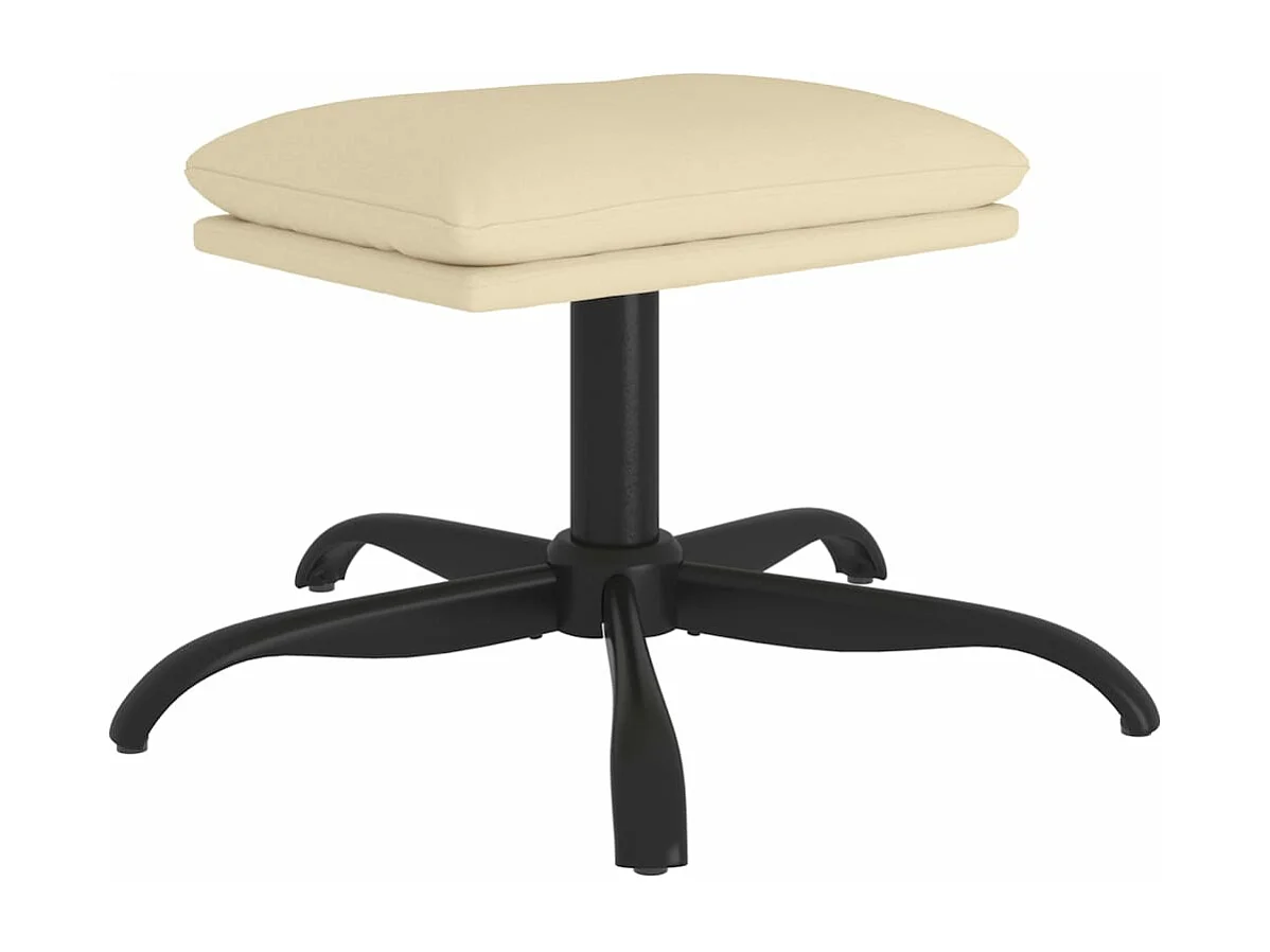 Fußhocker Creme 60x60x36 cm Stoff