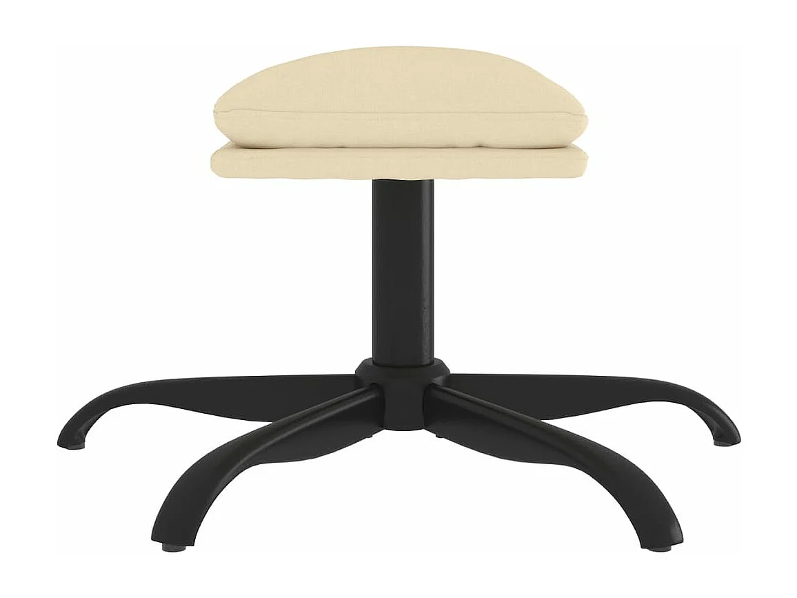 Fußhocker Creme 60x60x36 cm Stoff