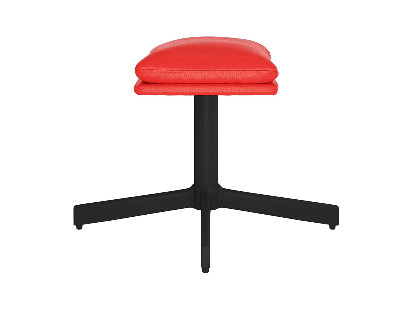 Voetenbank 60x60x36 cm kunstleer rood