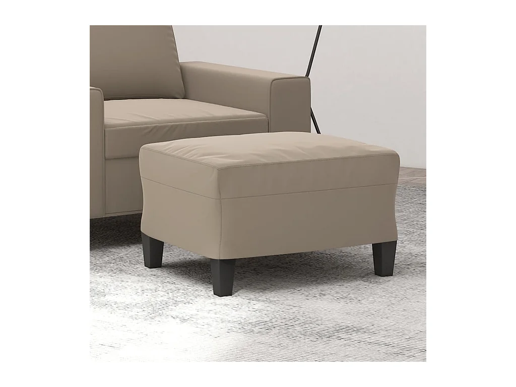 Reposapiés tela de microfibra gris taupe 60x50x41 cm