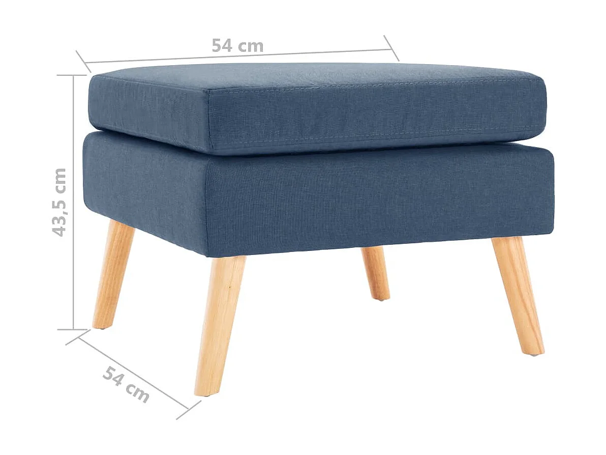 Repose-pied Bleu Tissu