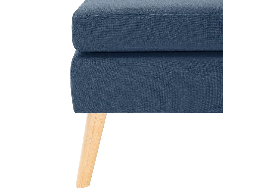 Apoio de pés tecido azul