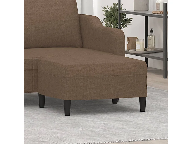 Poggiapiedi Marrone 70x55x41 cm in Tessuto