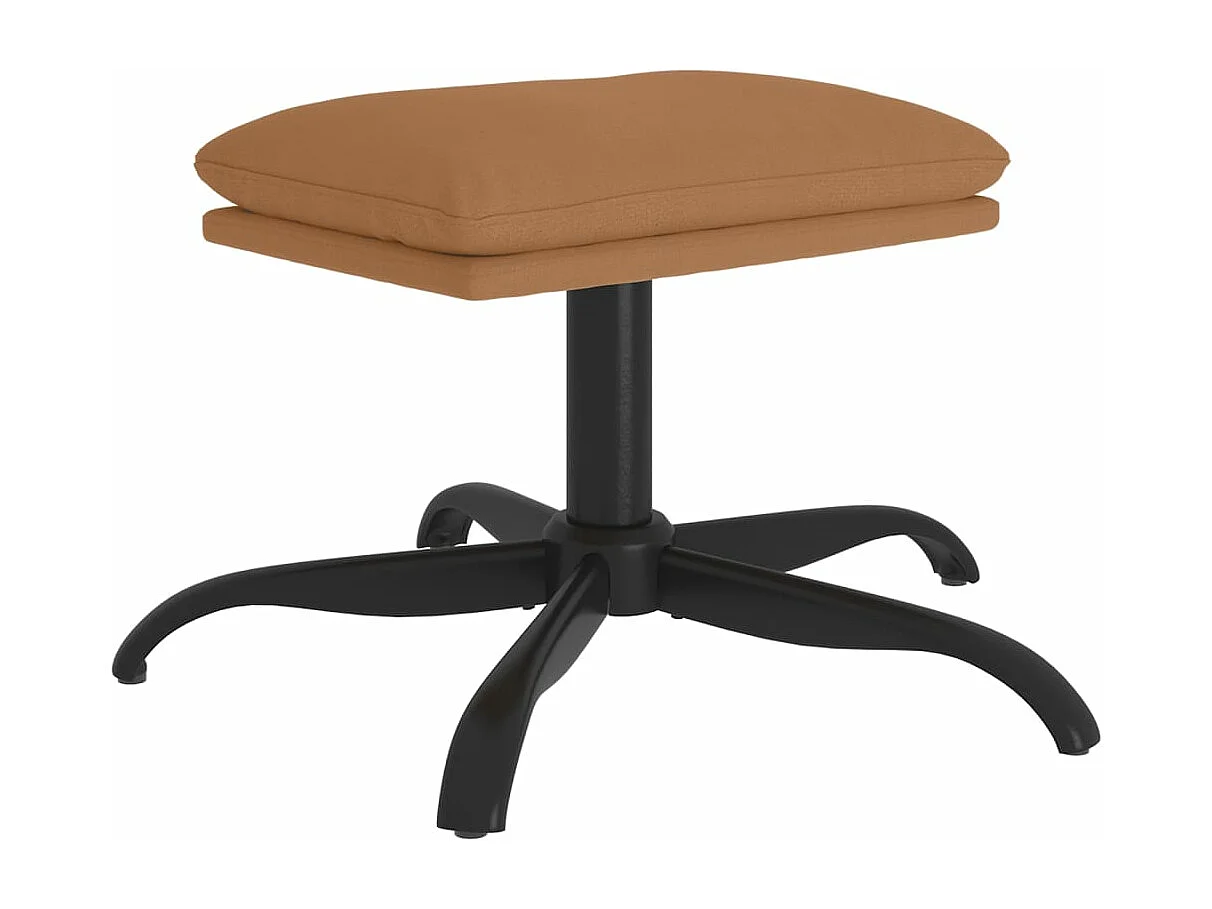 Fußhocker Taupe 60x60x36 cm Mikrofasergewebe