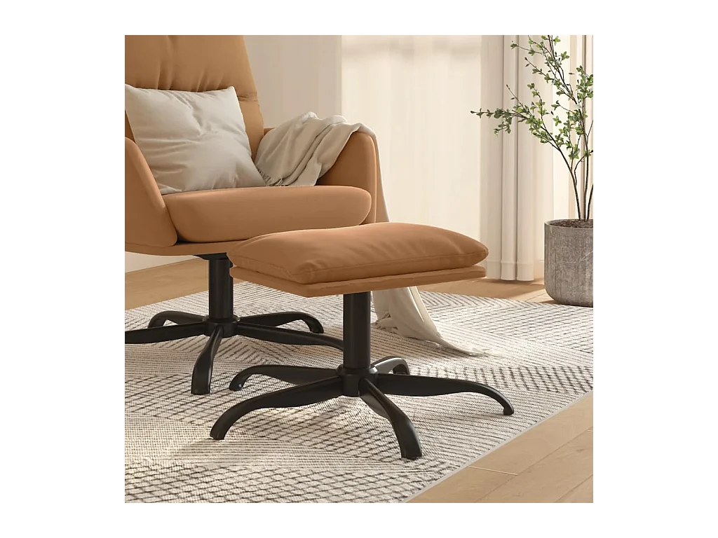Fußhocker Taupe 60x60x36 cm Mikrofasergewebe