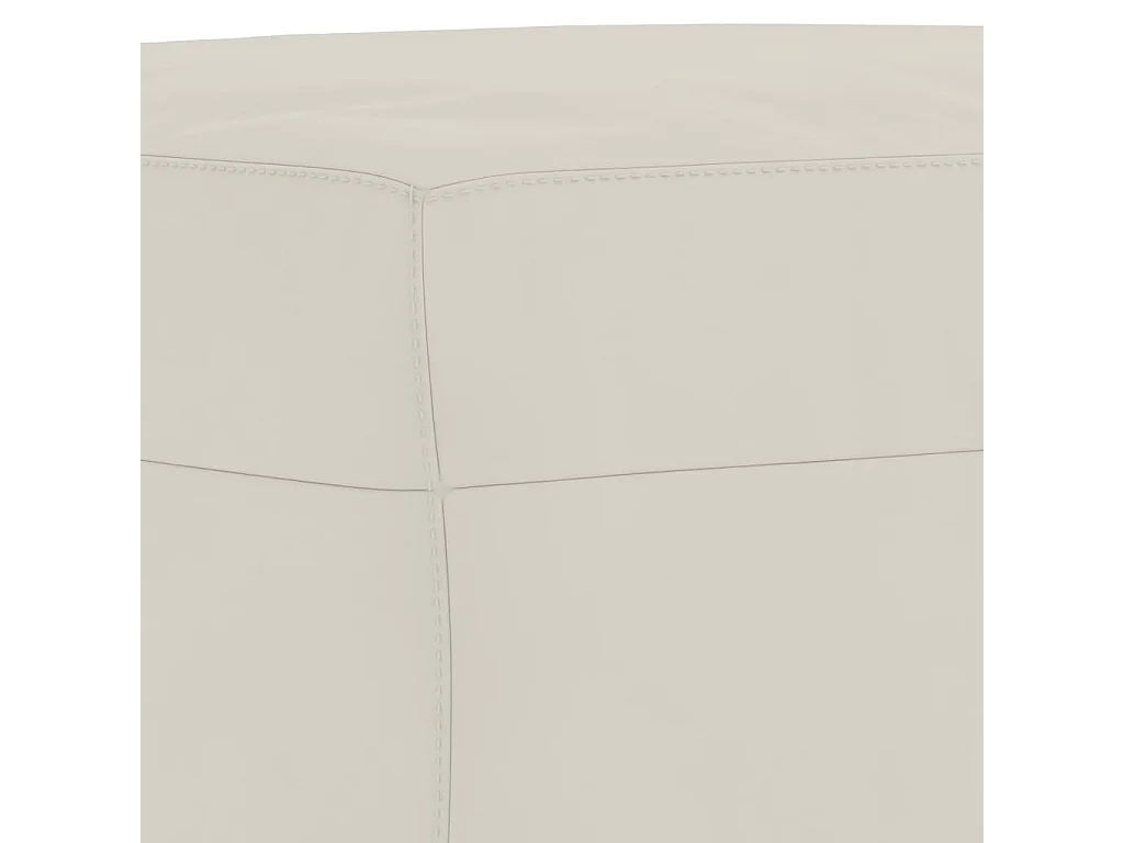 Poggiapiedi Crema 70x55x41 cm in Velluto