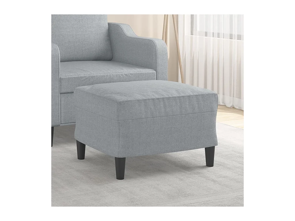 Repose-pied Gris clair 60x50x41 cm Tissu