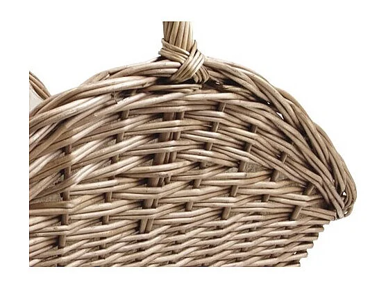 Paniers à bûches en osier vieilli