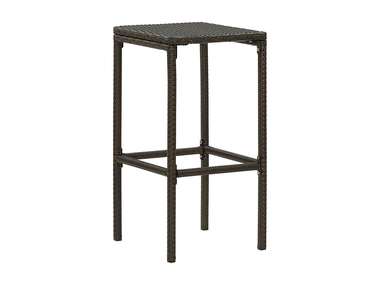 Ensemble de bar de jardin 8 pcs coussins Résine tressée Marron