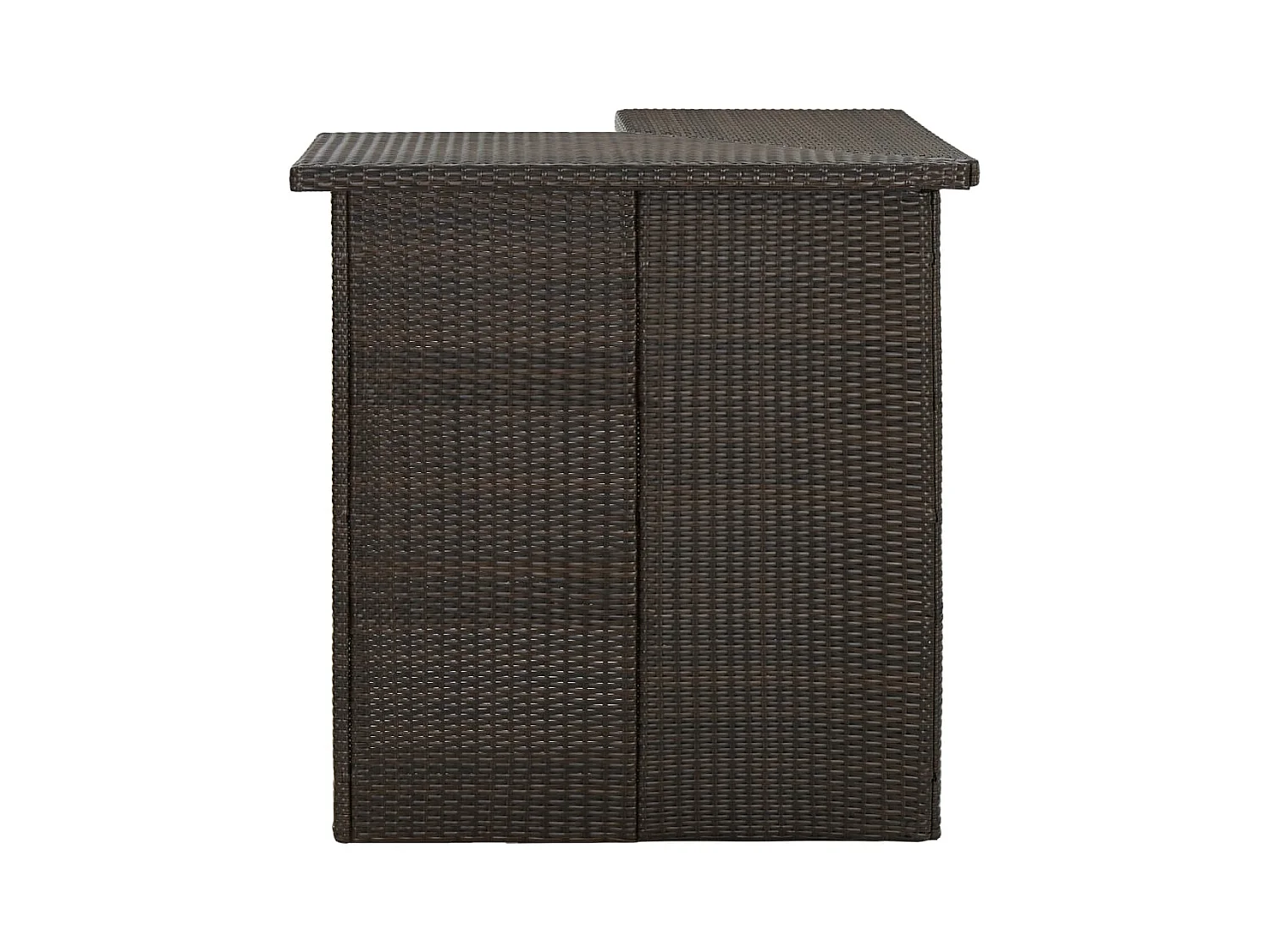 Ensemble de bar de jardin 4 pcs coussins Résine tressée Marron