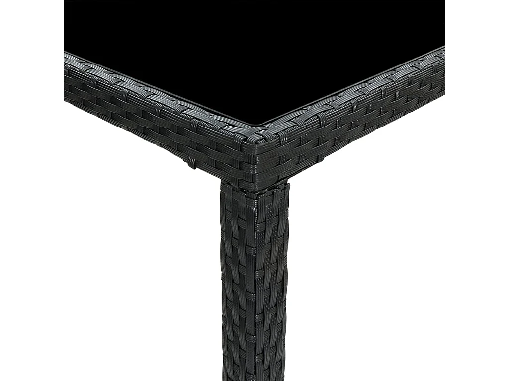 Set Bar da Giardino 5 pz con Cuscini in Polyrattan Nero